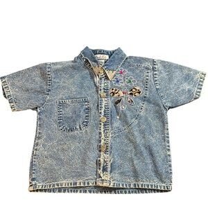 Vintage Kids Acid Wash Button Down
